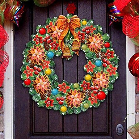 KD AMERICANA Christmas Wreath Door Hanger Wall Decor KD1770626